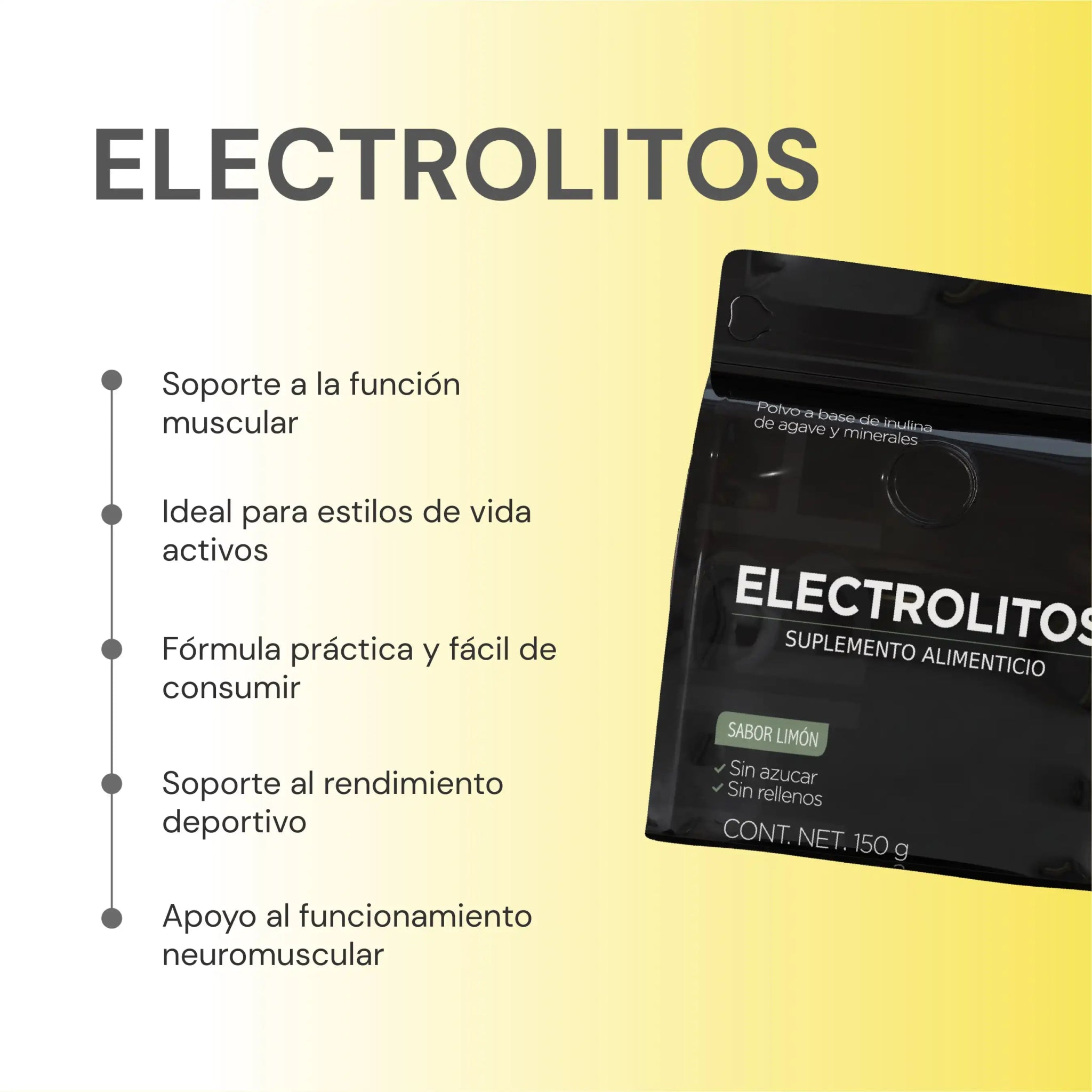 HBH Suplementos Electrolitos con Sodio, Potasio, Magnesio, Calcio y Vitamina C, Sabor Naranja, 150 g, 30 sachets - HBH